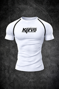 White gym wear compression tee