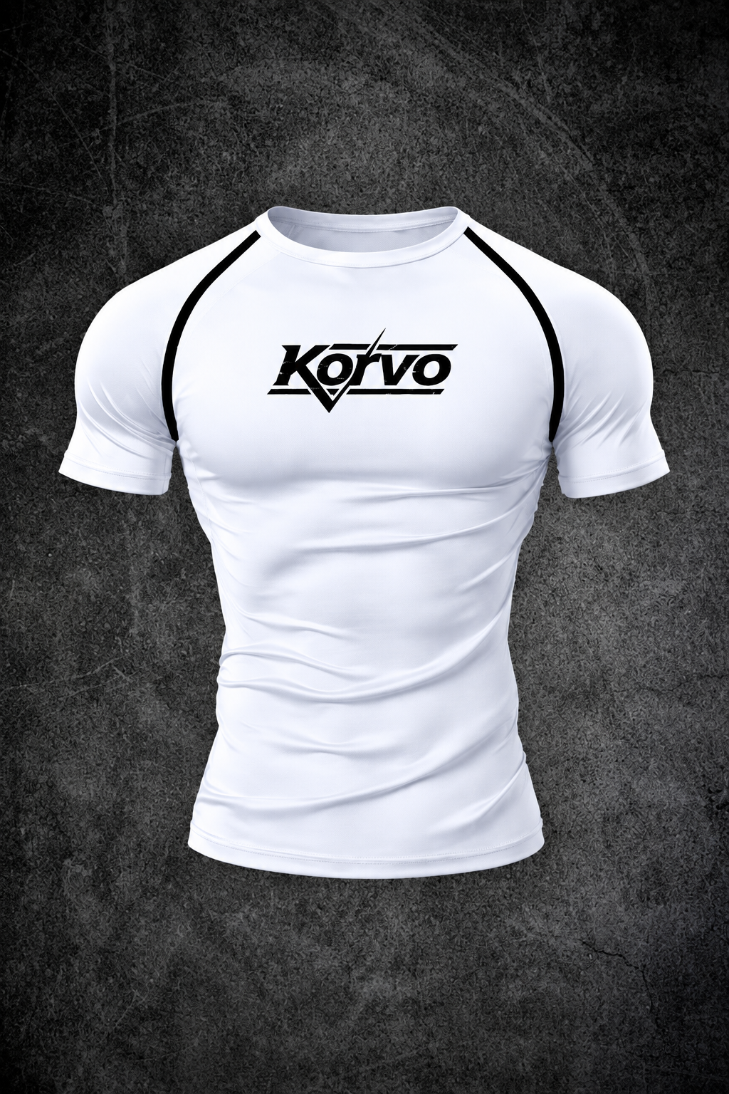 White gym wear compression tee